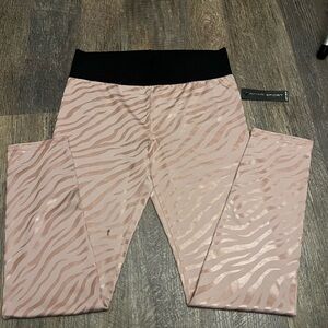 Tahari Pink Zebra Print Leggings